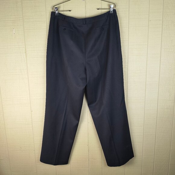 Talbots Trouser Pants Stretch Wool Spandex Navy Blue Lined Classic - Picture 4 of 4